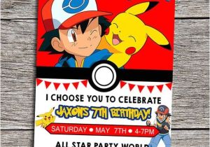 Printable Pokemon Birthday Invitations Pokemon Party Invitations Ideas Party Xyz