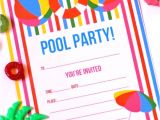 Printable Pool Party Invitations Free Printable Summer Pool Party Invitation the Girl
