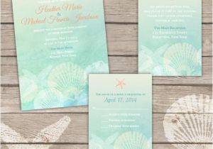 Printable Seashell Wedding Invitations Printable Beach Wedding Invitations Templates