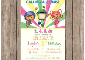 Printable Team Umizoomi Birthday Invitations Team Umizoomi Printable Birthday Party Invitation Invite