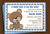 Printable Teddy Bear Baby Shower Invitations Blue Teddy Bear Invitation Printable or Printed with Free
