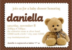 Printable Teddy Bear Baby Shower Invitations Teddy Bear Baby Shower Invitation Boy Girl Gender Neutral