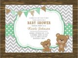 Printable Teddy Bear Baby Shower Invitations Teddy Bear Baby Shower Invitation Printable Free Thank You