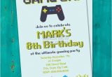 Printable Video Game Birthday Party Invitations Printable Video Game Birthday Invitation 8 Bit Invitation