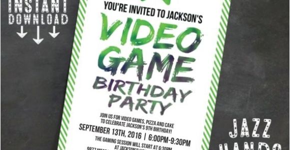 Printable Video Game Birthday Party Invitations Printable Video Game Birthday Invitation Template Diy