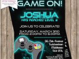 Printable Video Game Birthday Party Invitations Printable Video Game Party Invitation
