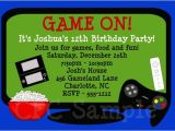 Printable Video Game Birthday Party Invitations Video Game Birthday Invitation Printable Party Invite by