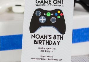 Printable Video Game Birthday Party Invitations Video Game Birthday Party Invitation Black Controller