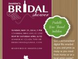 Printable Wine themed Bridal Shower Invitations Items Similar to Printable Modern Wine themed Bridal