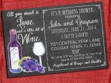 Printable Wine themed Bridal Shower Invitations Printable Wine theme Couples Coed Wedding Shower Invitation I