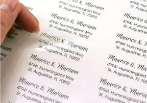 Printed Address Labels for Wedding Invitations Custom Print Clear Return Address Labels for Wedding