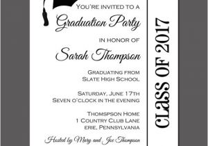 Printed Graduation Party Invitations Graduation Party Invitation Printable or Printed with Free