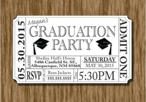 Printed Graduation Party Invitations Graduation Party Invitation Ticket Printable