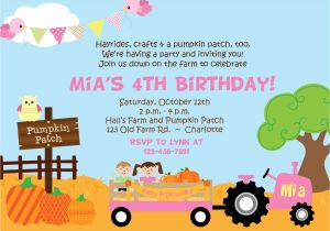 Pumpkin Patch Party Invitations Pumpkin Patch Birthday Party Invitation Farm by