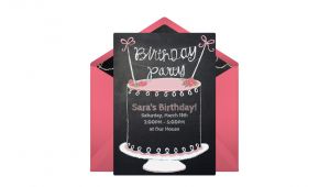 Punchbowl Birthday Invitations Free Chalkboard Birthday Cake Line Invitation
