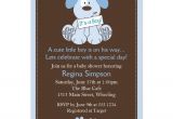 Puppy Dog Baby Shower Invitations Cute Puppy Dog Baby Shower Invitation Blue