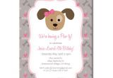 Puppy Party Invites Puppy Party Invitation with Editable Text Dog Party