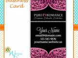 Pure Romance Party Invitation Template Pure Romance Business Card Design Sparkly Pink Cheetah
