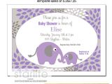 Purple and Gray Baby Shower Invitations Purple and Gray Baby Shower Invitation Template Mother & Baby
