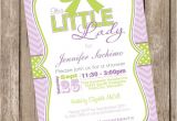 Purple and Green Baby Shower Invitations It S A Little Lady Girl Baby Shower Invitation Green