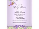 Purple and Green Baby Shower Invitations Purple & Green Rose Garden Baby Shower Invitation
