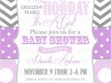 Purple and Grey Baby Shower Invitations Purple and Grey Baby Shower Invitation Various