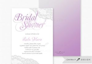 Purple and Silver Bridal Shower Invitations Purple Silver Bridal Shower Invitations Printed Lace Grey