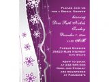 Purple and Silver Bridal Shower Invitations Purple Silver Grey Snowflake Wedding Bridal Shower 5" X 7