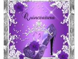 Purple and Silver Quinceanera Invitations Quinceanera 15 Birthday Party Purple Silver Invitation