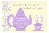 Purple and Yellow Baby Shower Invitations Tea Party Baby Shower Purple and Yellow Invitations