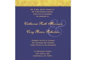 Purple and Yellow Wedding Invitations Purple and Yellow Damask Wedding Invitation R436 Zazzle