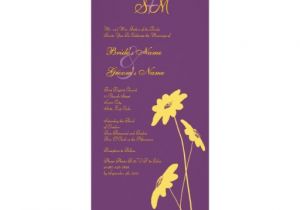 Purple and Yellow Wedding Invitations Yellow and Purple Wildflowers Wedding Invitation Zazzle