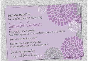 Purple Baby Shower Invitation Templates Baby Shower Invitation Awesome Purple Baby Shower