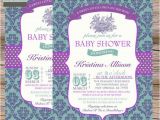 Purple Baby Shower Invitation Templates Baby Shower Invitation Templates Purple and Teal Baby