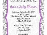 Purple Baby Shower Invitation Templates Purple Baby Shower Invitations Party Xyz