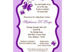 Purple butterfly Baby Shower Invites 5×7 Light Purple butterfly Baby Shower Personalized