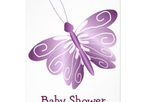 Purple butterfly Baby Shower Invites Purple butterfly Baby Shower 13 Cm X 18 Cm Invitation Card