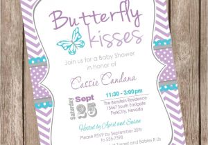 Purple butterfly Baby Shower Invites Purple butterfly Baby Shower Invitations