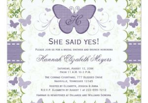 Purple butterfly Bridal Shower Invitations Purple butterfly Bridal Shower Invitations Invites