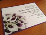 Purple Calla Lily Wedding Invitations Chandeliers Pendant Lights