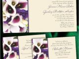 Purple Calla Lily Wedding Invitations Custom Purple Calla Lily Wedding Invitations
