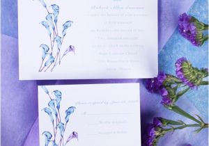 Purple Calla Lily Wedding Invitations Elegant Purple Calla Lily Wedding Invitations with