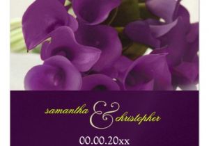 Purple Calla Lily Wedding Invitations Pixdezines Purple Calla Lilies Diy Custom Invitation Zazzle