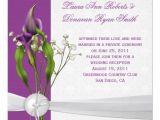 Purple Calla Lily Wedding Invitations Purple Calla Lilies White Damask Post Wedding 5 25×5 25