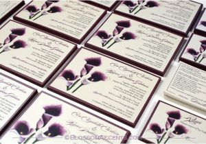 Purple Calla Lily Wedding Invitations Wedding Blossoms Purple Calla Lily Wedding Invitation