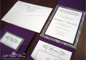 Purple Silver and Black Wedding Invitations Purple and Gray Wedding Invitation A Vibrant Wedding