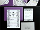 Purple Silver and Black Wedding Invitations Purple and Silver Wedding Invitations Image Of Black and
