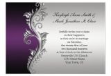 Purple Silver and Black Wedding Invitations Vintage Purple Black and Silver Wedding Invitation 5 Quot X 7