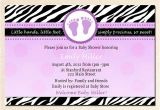 Purple Zebra Print Baby Shower Invitations Baby Feet Zebra Baby Shower Invitation Purple by Pinkthecat