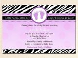 Purple Zebra Print Baby Shower Invitations Baby Feet Zebra Baby Shower Invitation Purple by Pinkthecat
